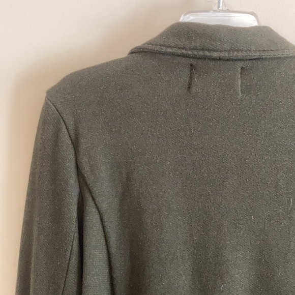 Green double breasted heavy knit pea coat. - Picture 5 of 8